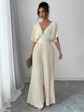 25 Edition – Pleated Wrap-Style Maxi Dress