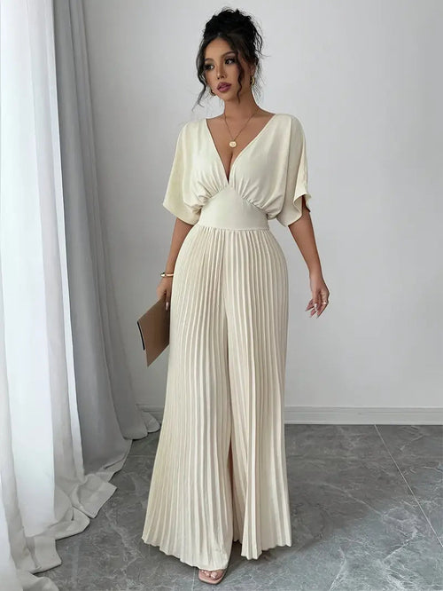 25 Edition – Pleated Wrap-Style Maxi Dress