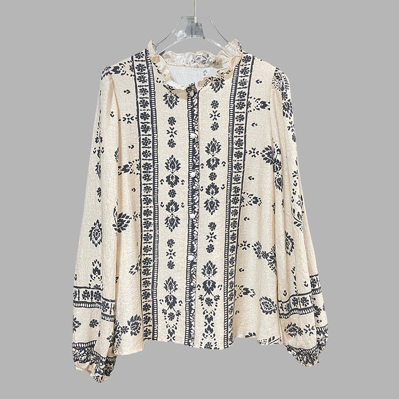 Elegant Printed Shirts For Women - Flowy Bohemian Shirts