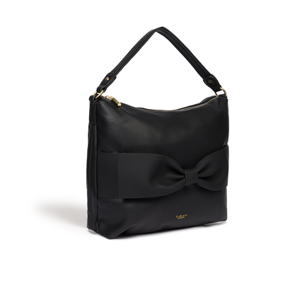 Abelia Black Vegan Hobo Bag