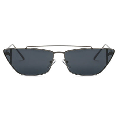 ESTEVAN | Women Metal Retro Flat Lens Rectangular Sunglasses