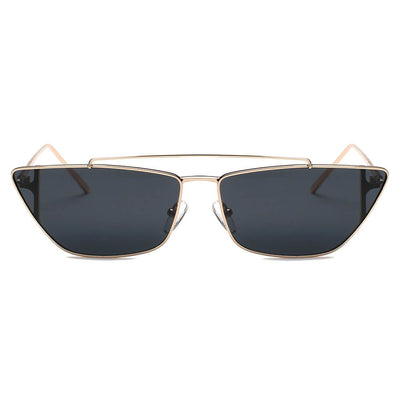 ESTEVAN | Women Metal Retro Flat Lens Rectangular Sunglasses