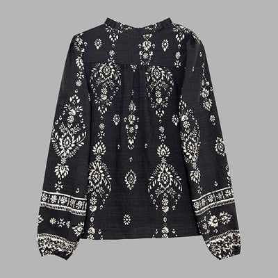 Elegant Printed Shirts For Women - Flowy Bohemian Shirts