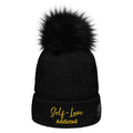 Winter Hats -  Self Love - Columbia pom-pom beanie with Embroidery