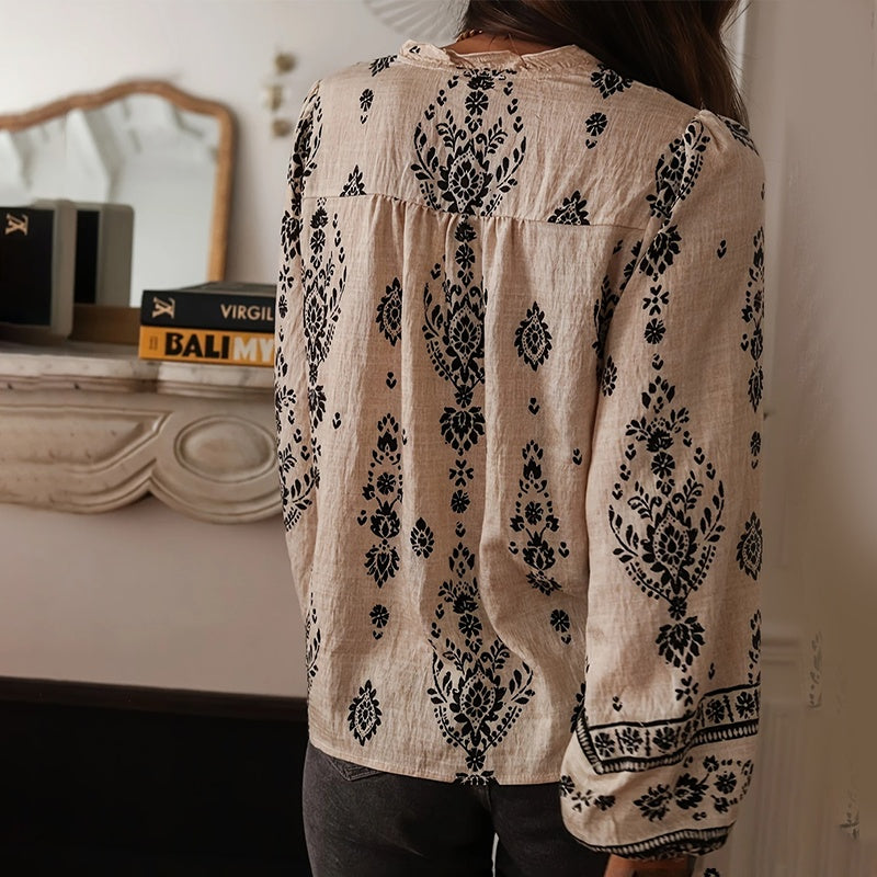 Elegant Printed Shirts For Women - Flowy Bohemian Shirts